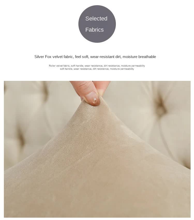 2 Pcs Khaki Elegant Polyester Sofa Cover - Full Protection Against Cat Scratches & Wear