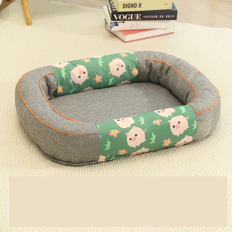 Size M Grey Cozy Pet Bed for Small Dogs and Cats - Durable &amp; Chew-Resistant Nest for All Seasons