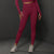 Size M Claret Red Seamless High-Waisted Yoga Pants for Women - Lift Workout Leggings for Running, Gym, and Fitness