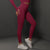 Size M Claret Red Seamless High-Waisted Yoga Pants for Women - Lift Workout Leggings for Running, Gym, and Fitness