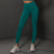 Size L Green Seamless High-Waisted Yoga Pants for Women - Lift Workout Leggings for Running, Gym, and Fitness