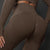 Size M Brown Seamless High-Waisted Yoga Pants for Women - Lift Workout Leggings for Running, Gym, and Fitness