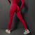 Size L Red Seamless High-Waisted Yoga Pants for Women - Lift Workout Leggings for Running, Gym, and Fitness