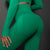 Size L Bright Green Seamless High-Waisted Yoga Pants for Women - Lift Workout Leggings for Running, Gym, and Fitness