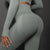 Size L Light Grey Seamless High-Waisted Yoga Pants for Women - Lift Workout Leggings for Running, Gym, and Fitness