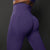 Size L Dark Purple Seamless High-Waisted Yoga Pants for Women - Lift Workout Leggings for Running, Gym, and Fitness