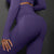Size L Dark Purple Seamless High-Waisted Yoga Pants for Women - Lift Workout Leggings for Running, Gym, and Fitness