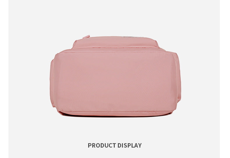 White Large Capacity Travel Backpack for Girls - Waterproof School Bag with Detachable Pencil Case