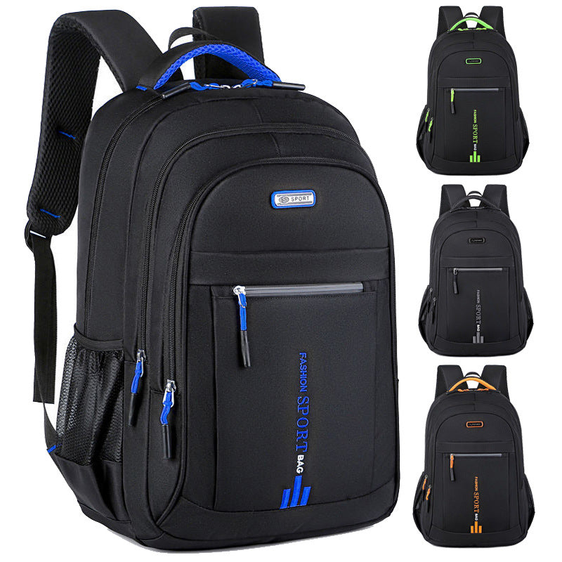 Black And Green Large Capacity Business Backpack for Men and Women - Waterproof Laptop School Bag with Breathable Design