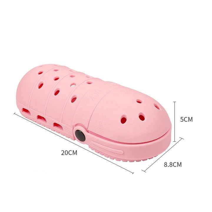 2 Pcs Pink Portable Makeup Brush Holder - Silicone Cosmetic Organizer with 21 Slots, Washable, 20x8x5cm, 170g(makeup brush not included)