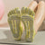 2 Pairs Yellow Tie-Dye Non-Slip Yoga Socks for Women - Five-Toe Cotton Blend Socks for Pilates and Indoor Sports