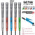 2 Pcs Grey MCC PLUS4 Midsize Golf Grip - Rubber and Cotton Thread Hybrid, 265 mm, 72g, Core 60