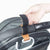 Black Stroller Hooks 4-Pack - Leather and Alloy Pram Hooks with Velcro for Mom Bags and Accessories