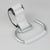 White Stroller Hooks 4-Pack - Leather and Alloy Pram Hooks with Velcro for Mom Bags and Accessories