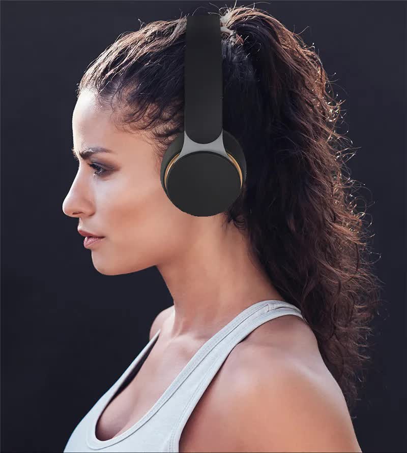 Red Wireless Bluetooth Headphones with Noise Reduction - Heavy Bass, Long Battery Life, TF Card Support