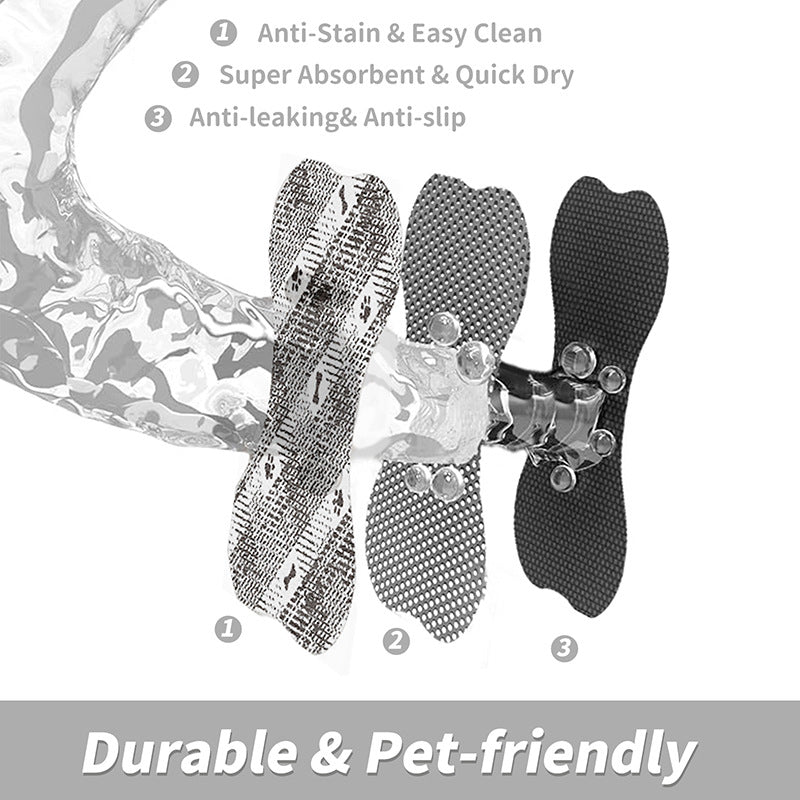 Brown And White Pet Feeding Mat 50x70cm - Anti-Slip, Durable Diatom Mud Mat for Dogs and Cats, Easy to Clean