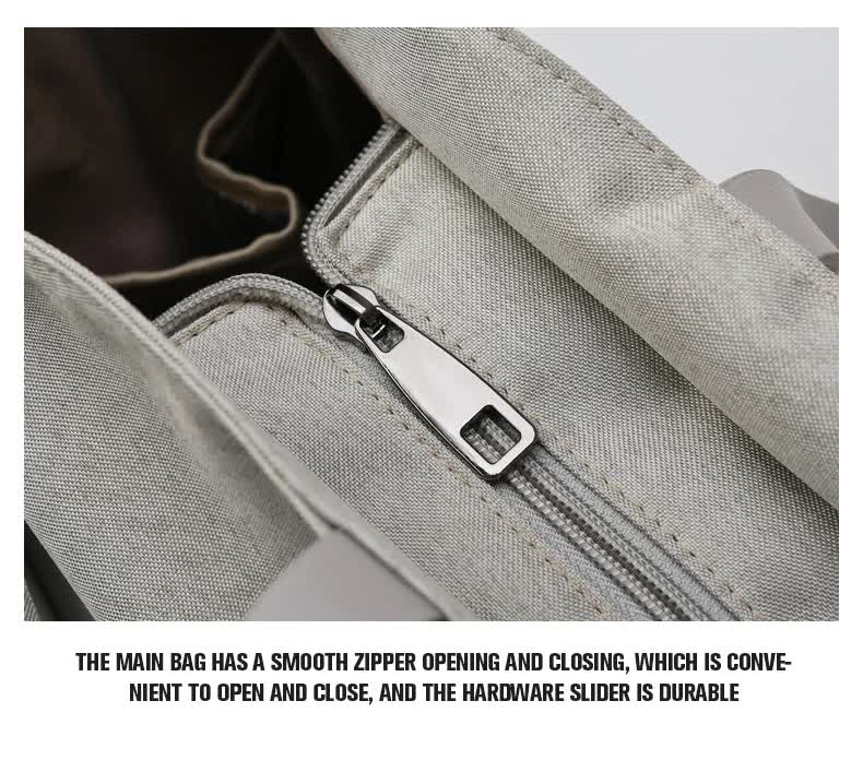 Size Large Black Stylish Multi-Function Diaper Bag - Insulated Tote with Shoulder Strap for Baby Essentials