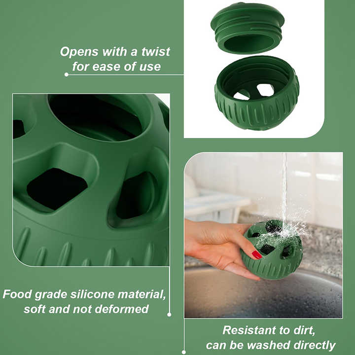 Grey Ball and Yellow Mold Pet Treat Dispensing Ball and Molding Set - Silicone Dog Chew Toy for Teeth Cleaning and Boredom Relief