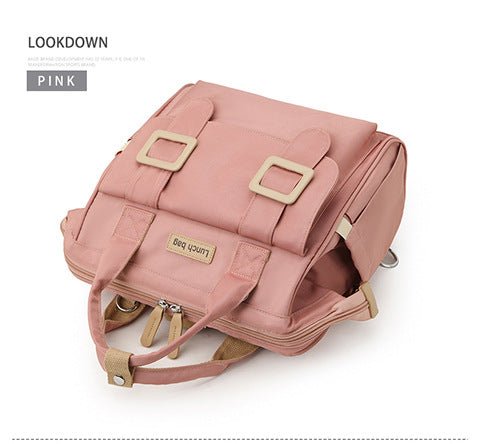 Black Multifunctional Insulated Lunch Bag for Women - Waterproof, Lightweight, and Stylish for Picnics and Outings