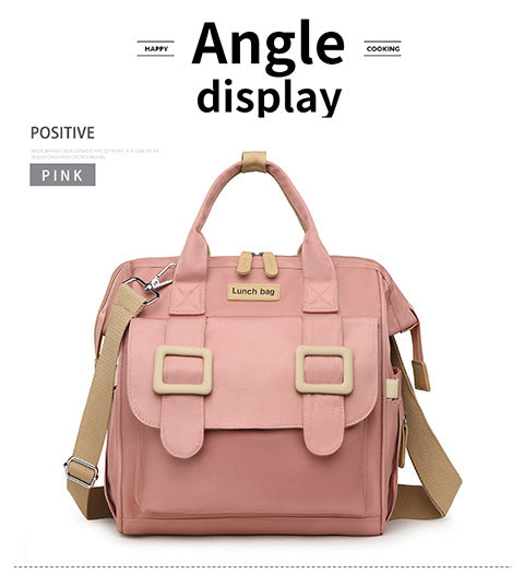 Blue Multifunctional Insulated Lunch Bag for Women - Waterproof, Lightweight, and Stylish for Picnics and Outings