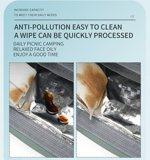 Green Multifunctional Insulated Lunch Bag for Women - Waterproof, Lightweight, and Stylish for Picnics and Outings