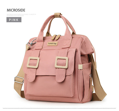 Green Multifunctional Insulated Lunch Bag for Women - Waterproof, Lightweight, and Stylish for Picnics and Outings