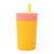 2 Pcs Yellow 12oz Insulated Tumbler with Straw - 304 Stainless Steel, BPA-Free, Leak-Proof Coffee Mug for Hot and Cold Drinks