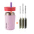 2 Pcs Yellow 12oz Insulated Tumbler with Straw - 304 Stainless Steel, BPA-Free, Leak-Proof Coffee Mug for Hot and Cold Drinks