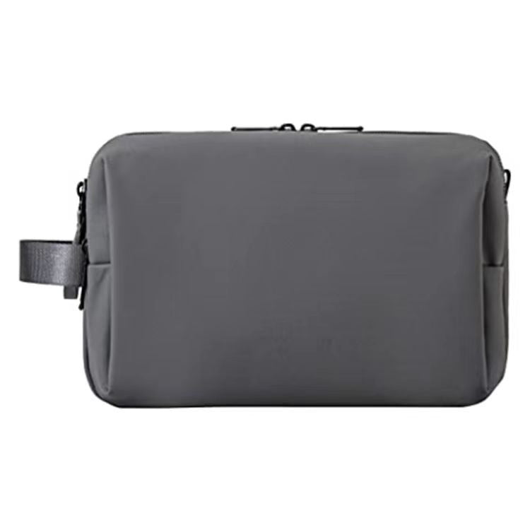 Grey Stylish Waterproof Travel Toiletry Bag Organizer - Large Capacity Shaving Kit &amp; Makeup Case(Makeup is a prop for shooting and is not included)