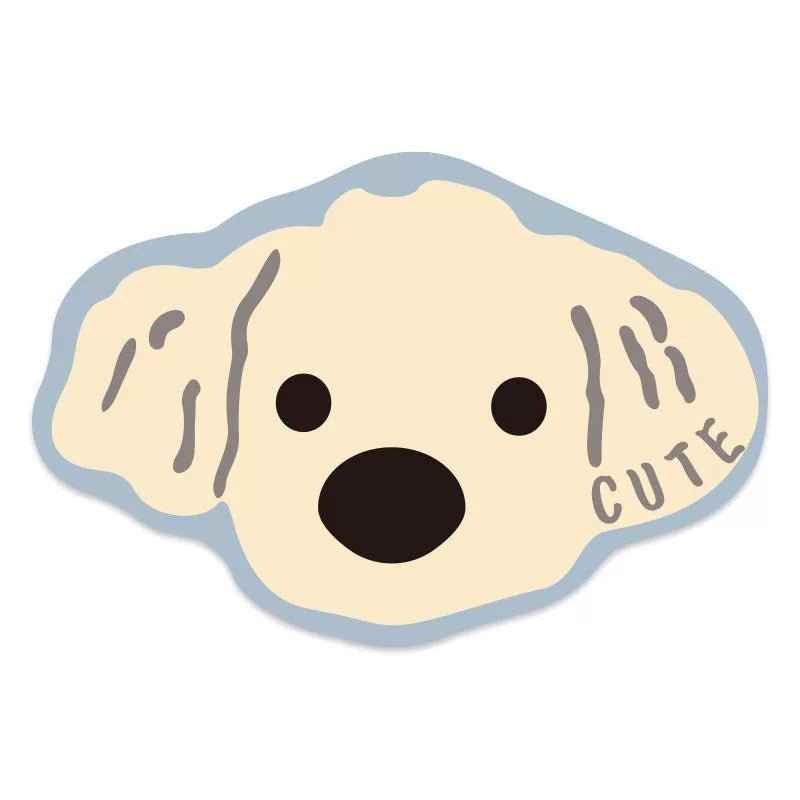 2 Pcs Style 5 Beige Puppy pattern Cartoon Pet Feeding Mat for Cats &amp; Dogs - Absorbent Diatom Mud Splash-Proof Mat, Easy to Clean