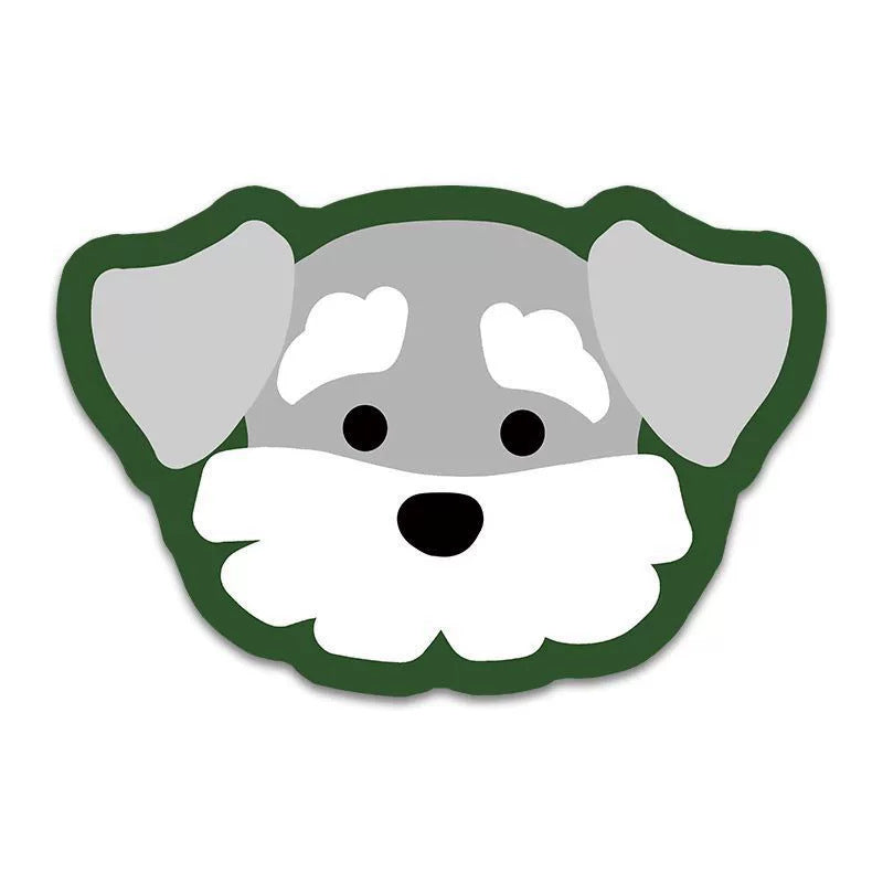 2 Pcs Style 6 Grey and Green Puppy pattern Cartoon Pet Feeding Mat for Cats &amp; Dogs - Absorbent Diatom Mud Splash-Proof Mat, Easy to Clean