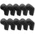 Black Golf Iron Head Covers Set of 10 - Waterproof PU Leather Club Protectors with Embroidered Numbers (3-9, P, A, S)