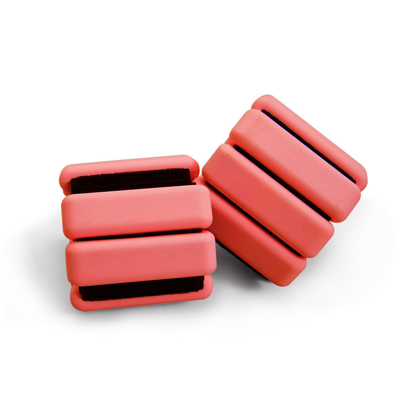 Red Adjustable Silicone Wrist &amp; Ankle Weights - 2lb Pair (900g) | Comfortable Fitness Resistance Bands for Workout, Running, Training