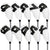 Black Words On White Background PU Leather Golf Iron Headcovers Set (10pcs) - Numbered Protective Club Covers (4-9, P, A, S, L) Universal Fit