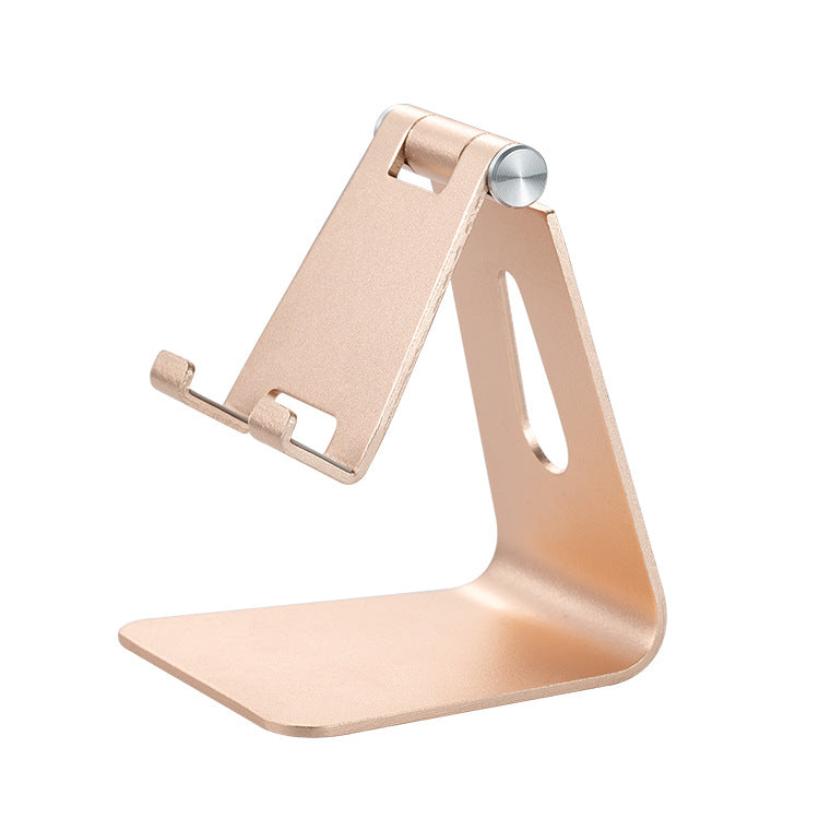 2 Pcs Gold Foldable Aluminum Alloy Phone &amp; Tablet Stand - Adjustable Portable Desktop Holder