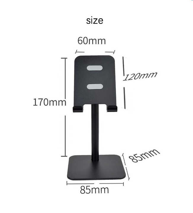 Red Adjustable Aluminum Alloy Phone and Tablet Stand - Telescopic Desktop Holder for Live Streaming and Hands-Free Use