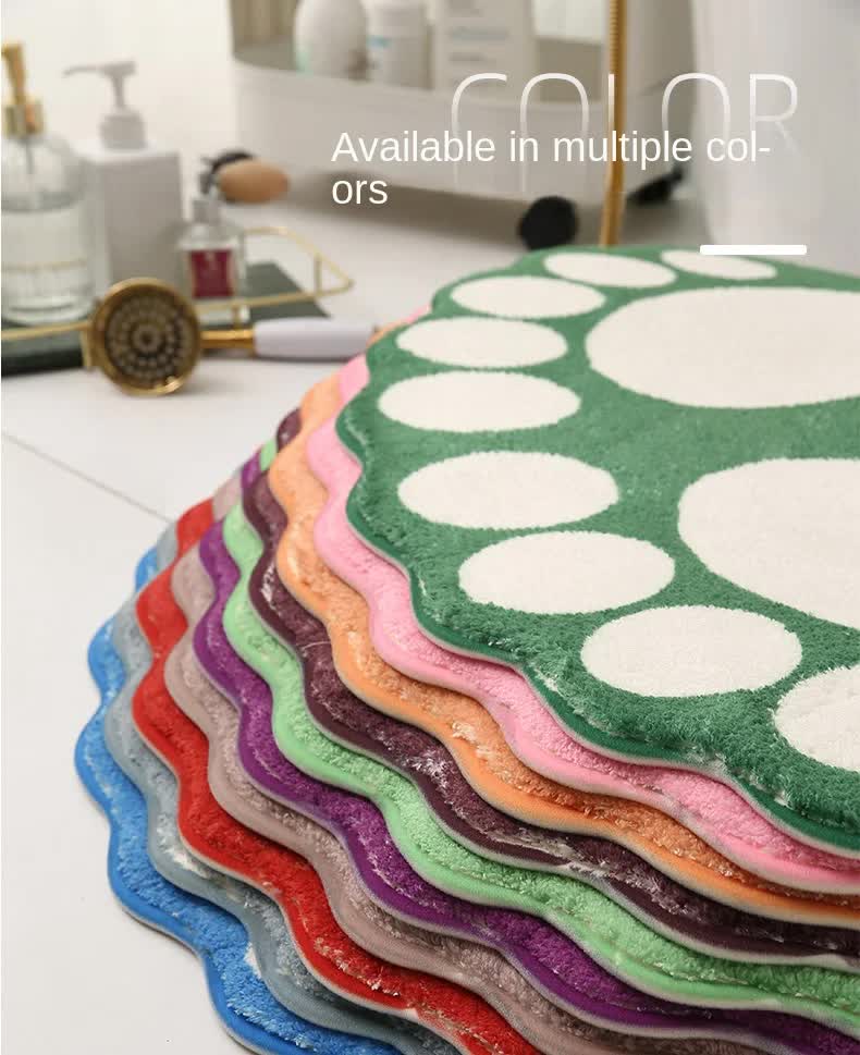 2 Pcs Grey And White Foot-Shaped Plush Bath Mat - Non-Slip Absorbent Bathroom Rug for Bedroom and Doorway (50x80cm)