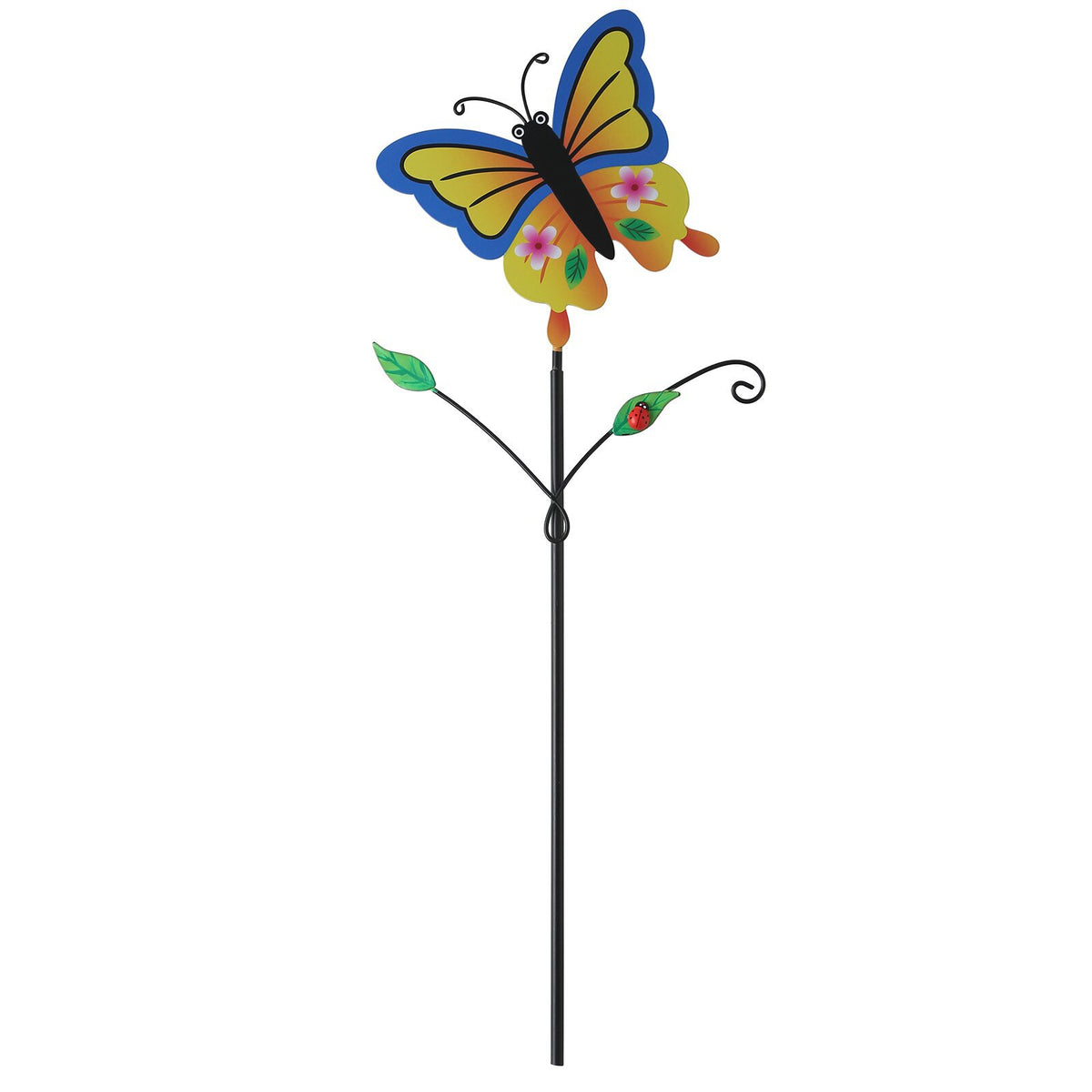Colorful Butterfly Pattern Charming Metal Garden Stakes | Welcome Yard &amp; Lawn Decor