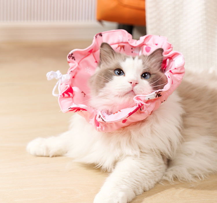 2 Pcs Size M Pink Comfortable Pet Recovery Collar | Waterproof Anti-Lick Collar for Cats & Dogs