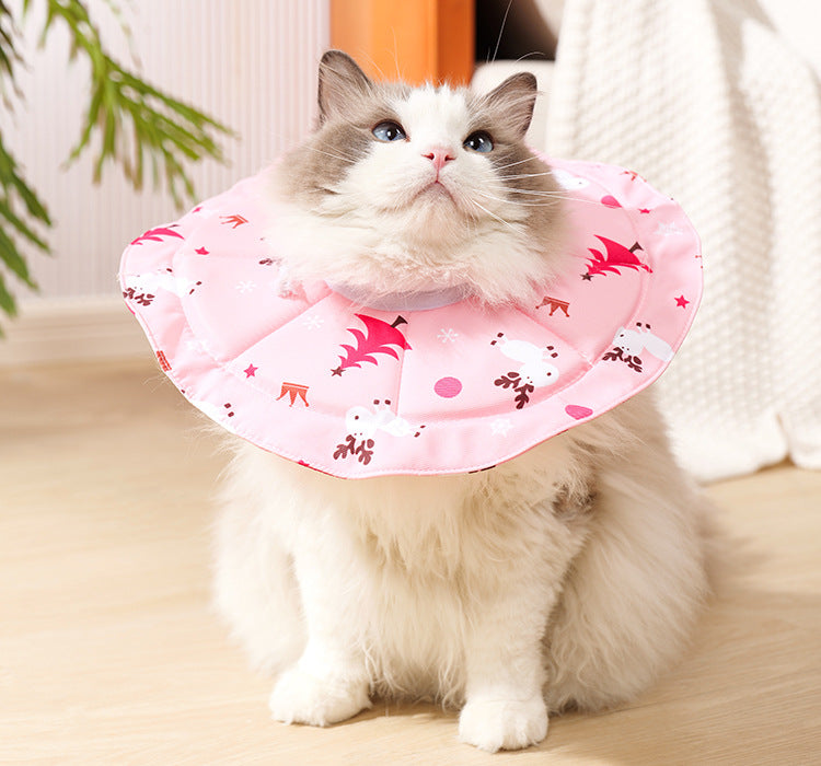 2 Pcs Size L Pink Comfortable Pet Recovery Collar | Waterproof Anti-Lick Collar for Cats &amp; Dogs