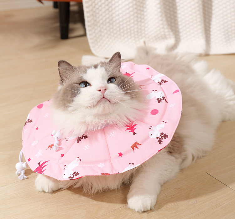 2 Pcs Size L Pink Comfortable Pet Recovery Collar | Waterproof Anti-Lick Collar for Cats & Dogs