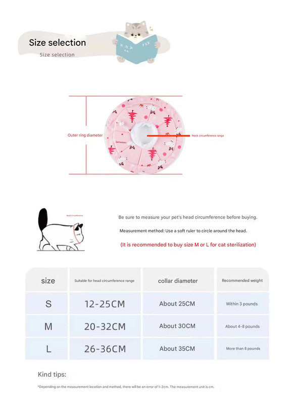 2 Pcs Size L Blue Comfortable Pet Recovery Collar | Waterproof Anti-Lick Collar for Cats & Dogs