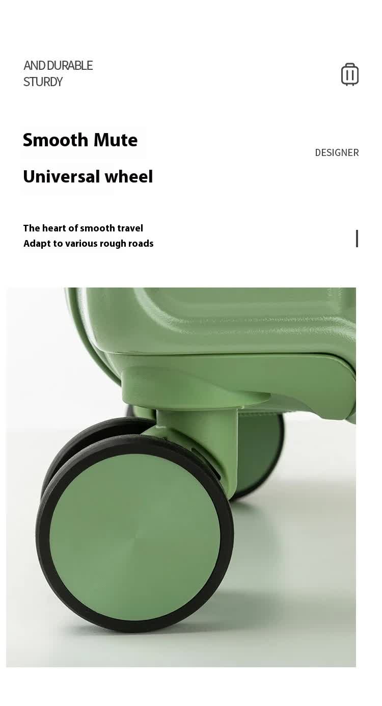 Black Compact 18-Inch Carry-On Suitcase | Lightweight ABS Hardside Spinner Luggage