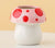 Pink And Red Adorable Ceramic Mushroom Desk Organizer - Cute Pen & Makeup Brush Holder