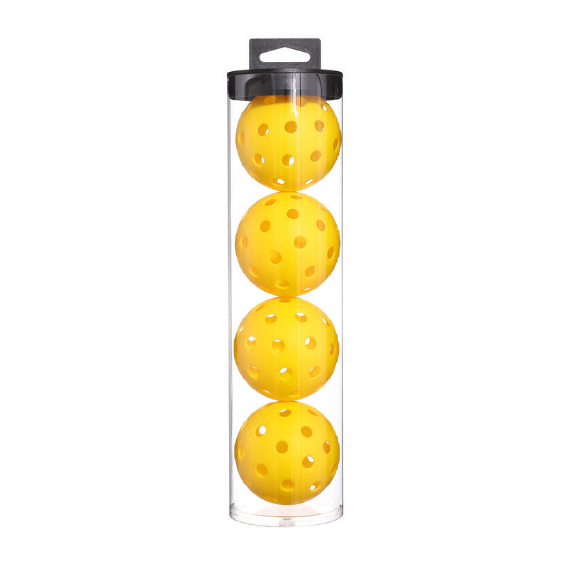 2 Tubes Yellow Outdoor Pickleball Balls 4-Pack - Durable 40-Hole Design with Carry Tube(8 balls in total)