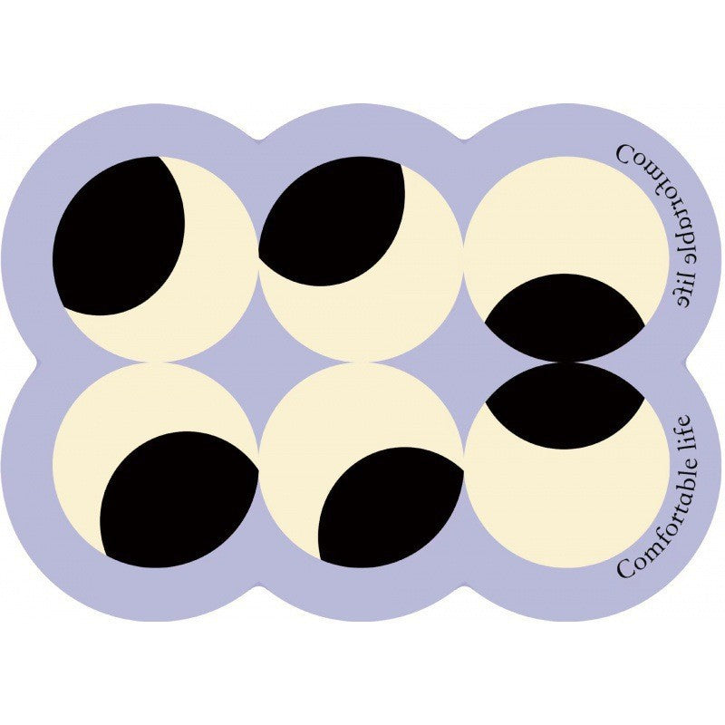 Style 3 Purple,White And Black Absorbent Diatomaceous Earth Pet Feeding Mat - Non-Slip &amp; Quick Dry Placemat (50x80cm)