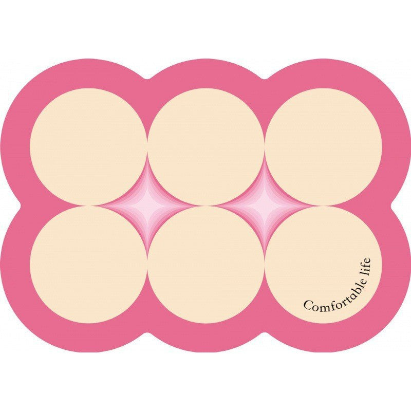 Style 4 Pink And Beige Absorbent Diatomaceous Earth Pet Feeding Mat - Non-Slip &amp; Quick Dry Placemat (50x80cm)
