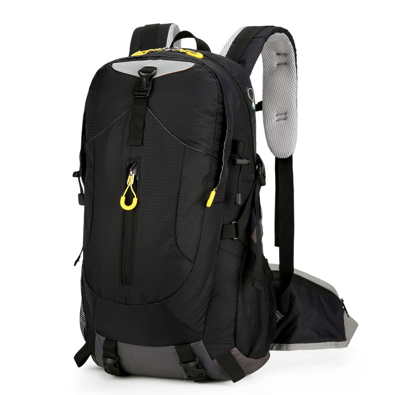 Black Lightweight 30L Hiking Backpack - Water-Resistant Outdoor Daypack for Trekking & Travel