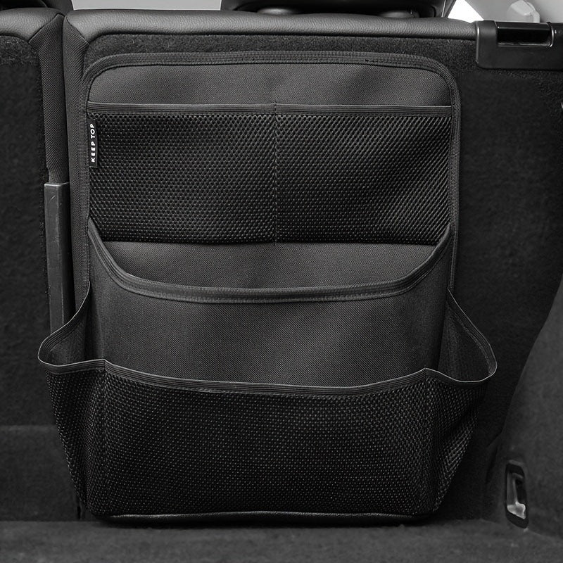 1 Pcs Black Premium Car Back Seat &amp; Trunk Organizer - Multi-Pocket Hanging Storage Bag