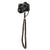 Coffee Adjustable Genuine Leather Camera Strap - Crossbody Shoulder Sling for DSLR/SLR(The camera is a prop and is not included)